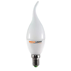 LED C37 "Свеча на ветру"  4.5w 230v 2700K E27-F  MEGALIGHT  (10/100) 