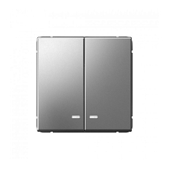 G108 Выкл. 2 кл с инд механизм "ARTGALLERY" сталь GAL0953 (5)   