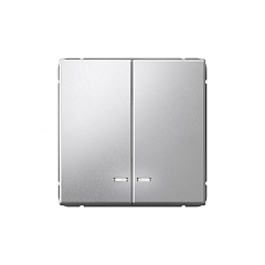 G005 Выкл. 2 кл с инд 10А механизм "ARTGALLERY" алюминий GAL0353 (10)  