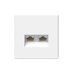 G058 Роз. 2-ная комп. RJ45+RJ45 6A механизм "ARTGALLERY" лотос GAL1388 (1)  