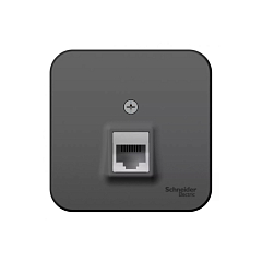 Роз. телефонная RJ11 о/у антрацит BLANCA