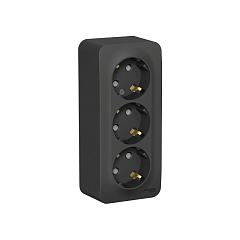 Роз. о/у 3-ая с з/к з/ш ИЗОЛ.ПЛ.16А 250В антрацит BLANCA   