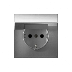 G026 Роз. с з/к с/ш LED 16A механизм IP20 "ARTGALLERY" алюминий GAL0346 (10) 