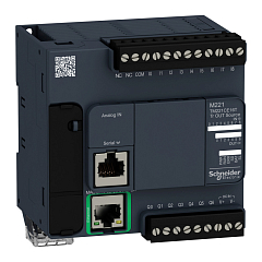 Компактный Базовый блок M221-16IO транзист источник Ethernet TM221CE16T