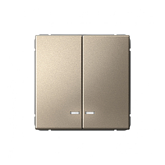 G032 Выкл. 2 кл с инд 10А механизм "ARTGALLERY" шампань GAL0553 (10)  