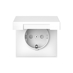 G061 Роз. с з/к с/ш с крышкой 16А механизм IP20 "ARTGALLERY" лотос GAL1346 (5) 